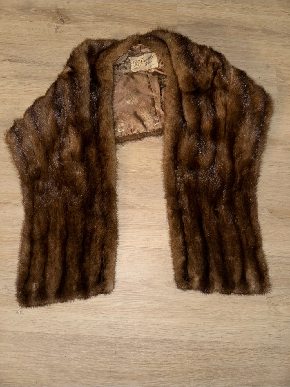 Vintage Brown fur wrap